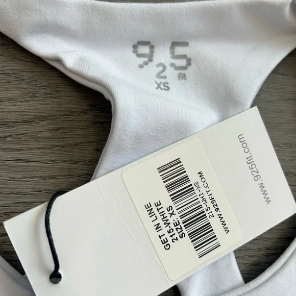 NWT 925fit Get in Line white Sports Bra size xs women’s activewear workout - Picture 4 of 9